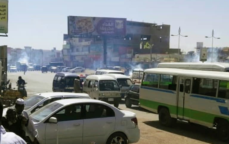 Riot police have fired tear gas to disperse previous protests in the capital Khartoum and its twin city Omdurman