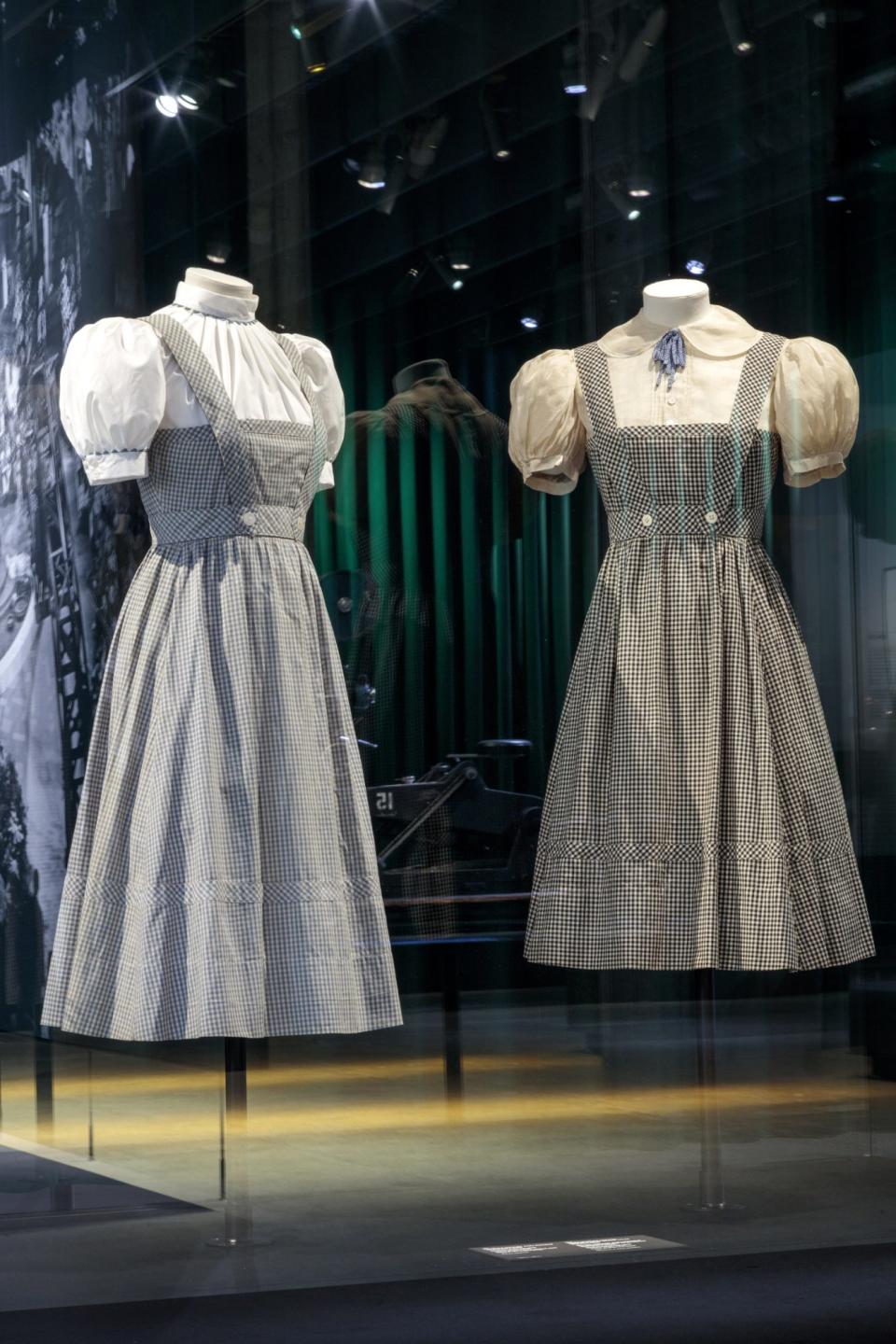 <p>Her blue dresses are on display, too. </p>