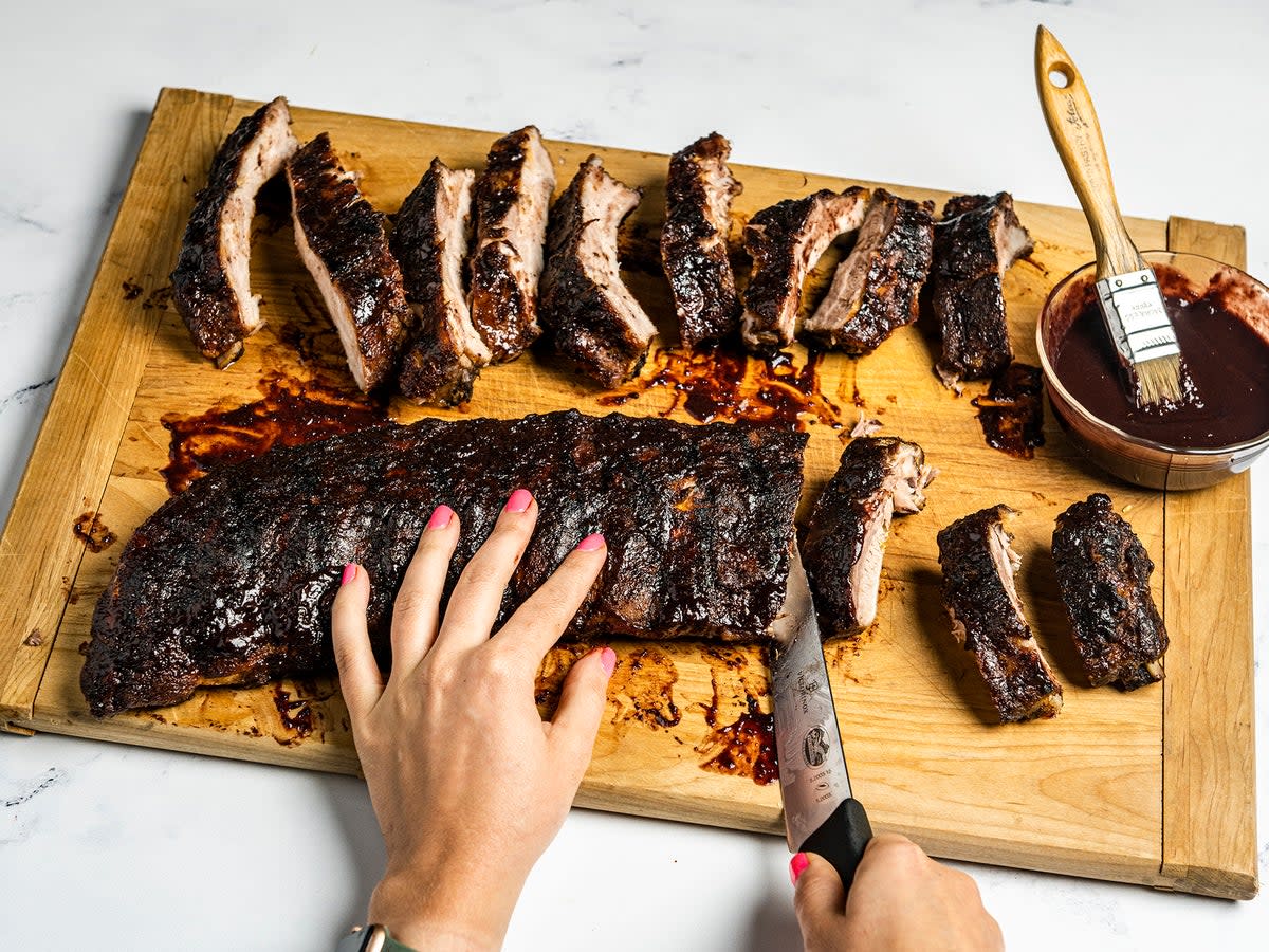 The tenderest and meatiest of all ribs are the baby back (Peggy Cormary/The Washington Post)