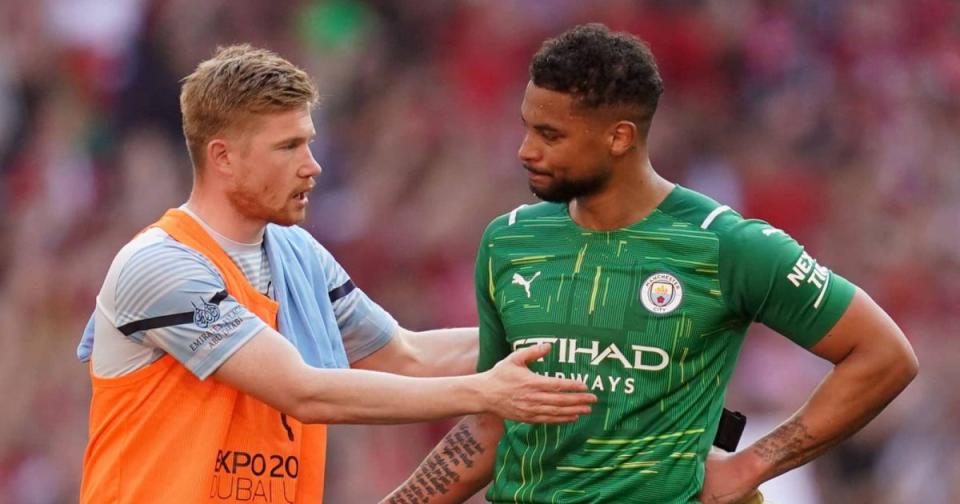 Man City stars Kevin De Bruyne and Zack Steffen Credit: Alamy