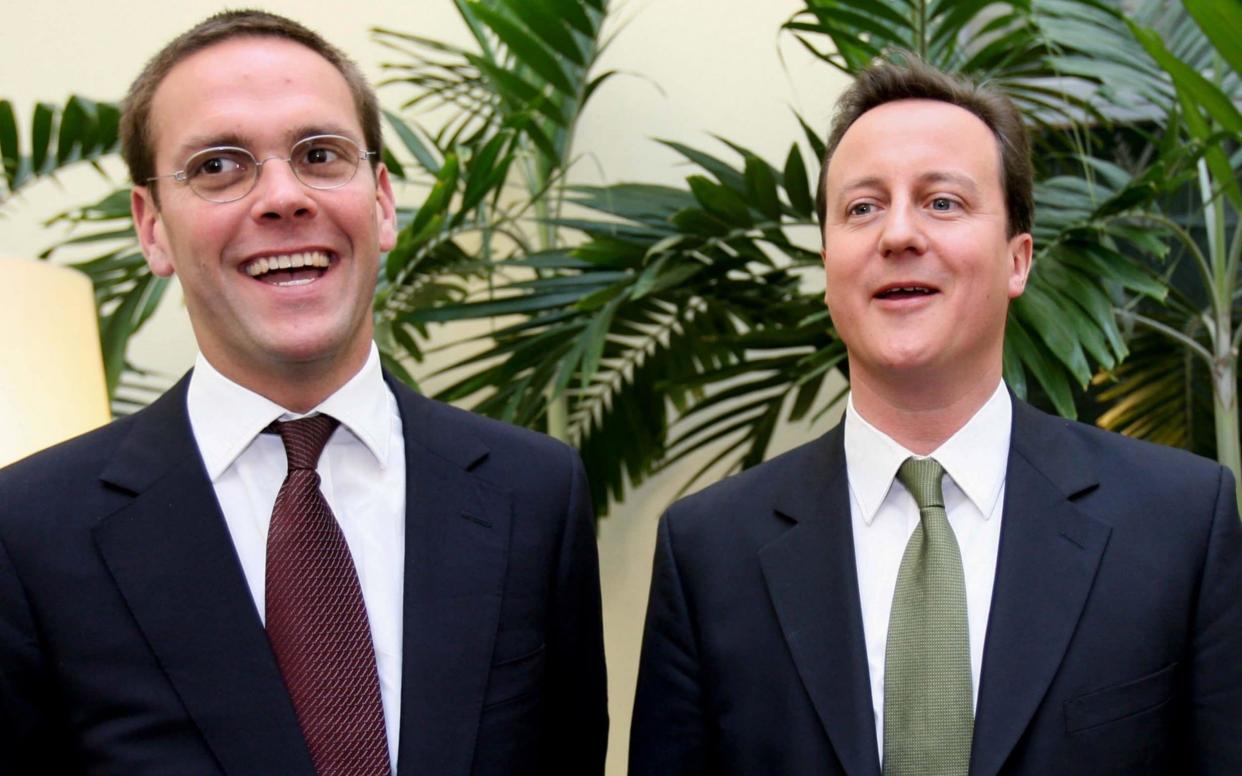 James Murdoch (left) with David Cameron - Stephen Lock