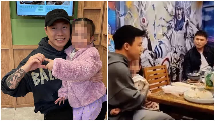 Toyz對超哥說，5歲小粉絲是他女兒，但日前他才曾在IG分享跟大家分享他最愛的小粉絲，被她燒到好想生個小女孩。翻攝自Toyz IG、直播畫面