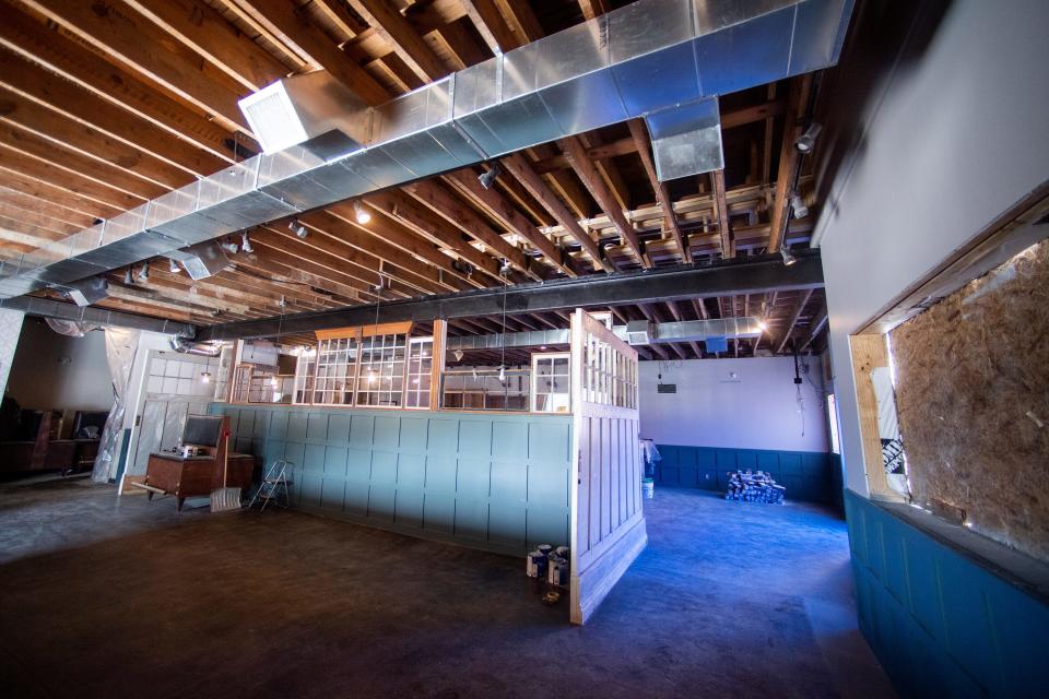 Work continues on the interior of Sweet P's Uptown Corner in Fountain City on Tuesday, May 23, 2023