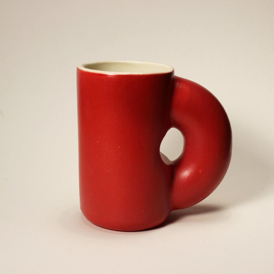With an arm that resembles a doughnut, this mug is sure to make your mornings so much happier. SHOP NOW: Red Chub mug by Erin Lynn Smith, $56, esmithworkshop.com