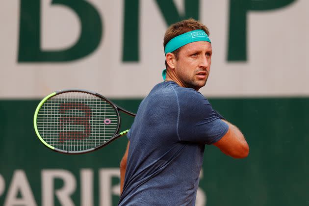 US player Tennys Sandgren during his Men's Singles second-round match against Daniel Elahi Galan of Colombia at the French Open in October. Sandgren tested positive for COVID-19 earlier this week.