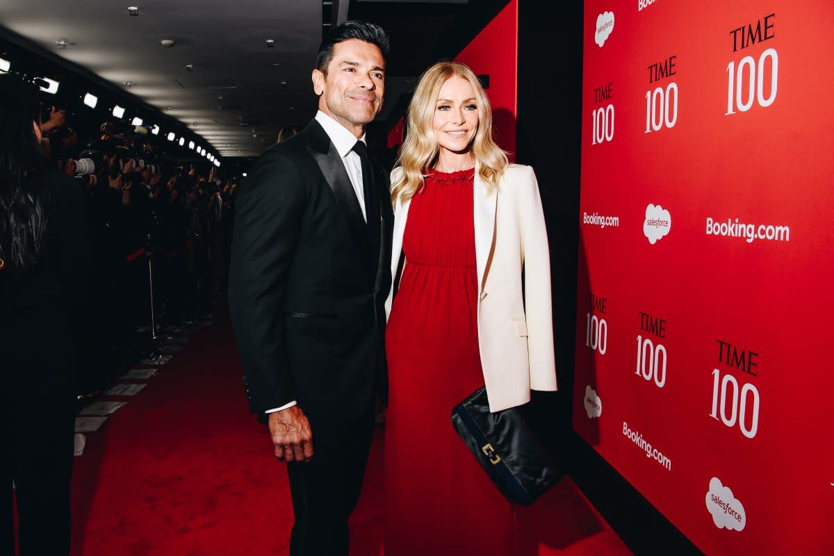 Kelly Ripa and Mark Consuelos at the TIME100 Gala at Jazz at Lincoln Center in New York City, on April 25, 2024.<span class="copyright">Nina Westervelt for TIME</span>
