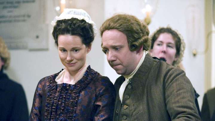 Laura Linney and Paul Giamatti in John Adams.