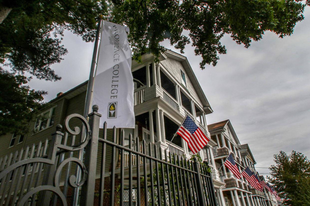 The Eaton Street side of the Providence College campus.