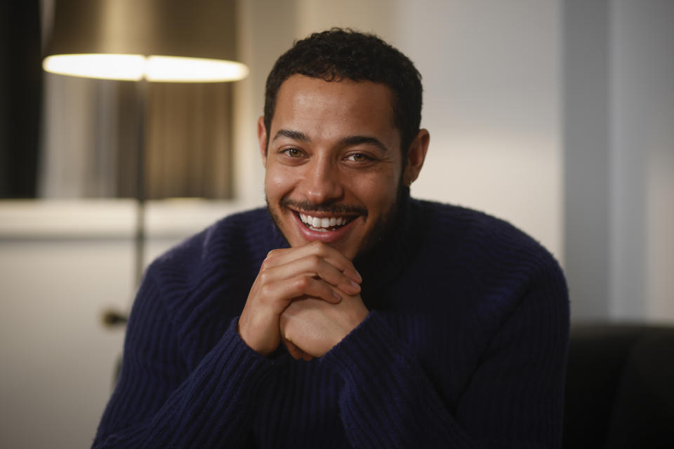 Daryl McCormack poses for a portrait on Sunday, Dec. 4, 2022 in London. McCormack has been named one of The Associated Press' Breakthrough Entertainers of 2022. (Photo by David Cliff/Invision/AP)