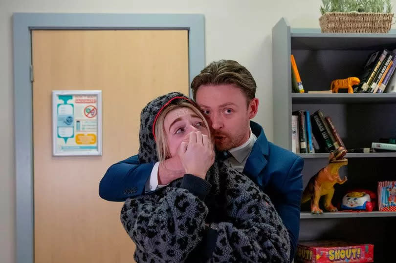 Joel accosted Lauren as the truth came out -Credit:ITV