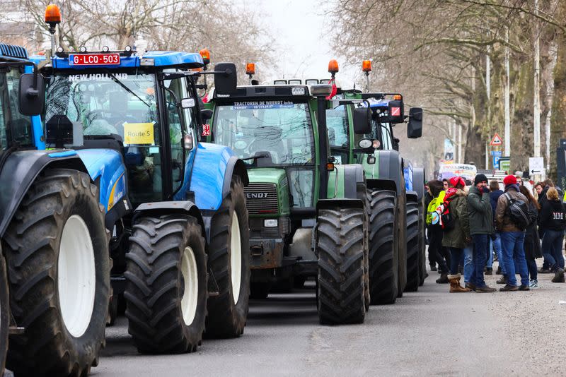 Farmers protest against new regional government plan to limit nitrogen emissions, in Brussels