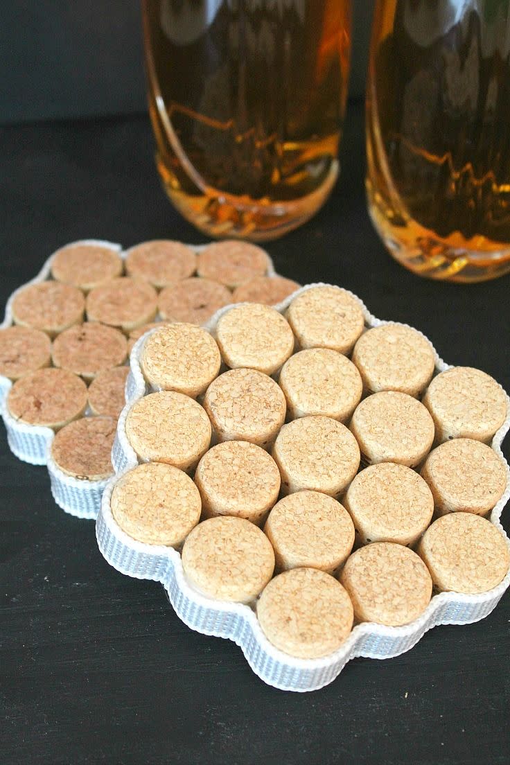 <p>This gift combines mom's three great loves: you, wine, and a table without water rings.</p><p><em><a href="https://theseamanmom.com/diy-cork-coasters/" rel="nofollow noopener" target="_blank" data-ylk="slk:Get the tutorial at The Seaman Mom »;elm:context_link;itc:0;sec:content-canvas" class="link ">Get the tutorial at The Seaman Mom »</a></em> </p>