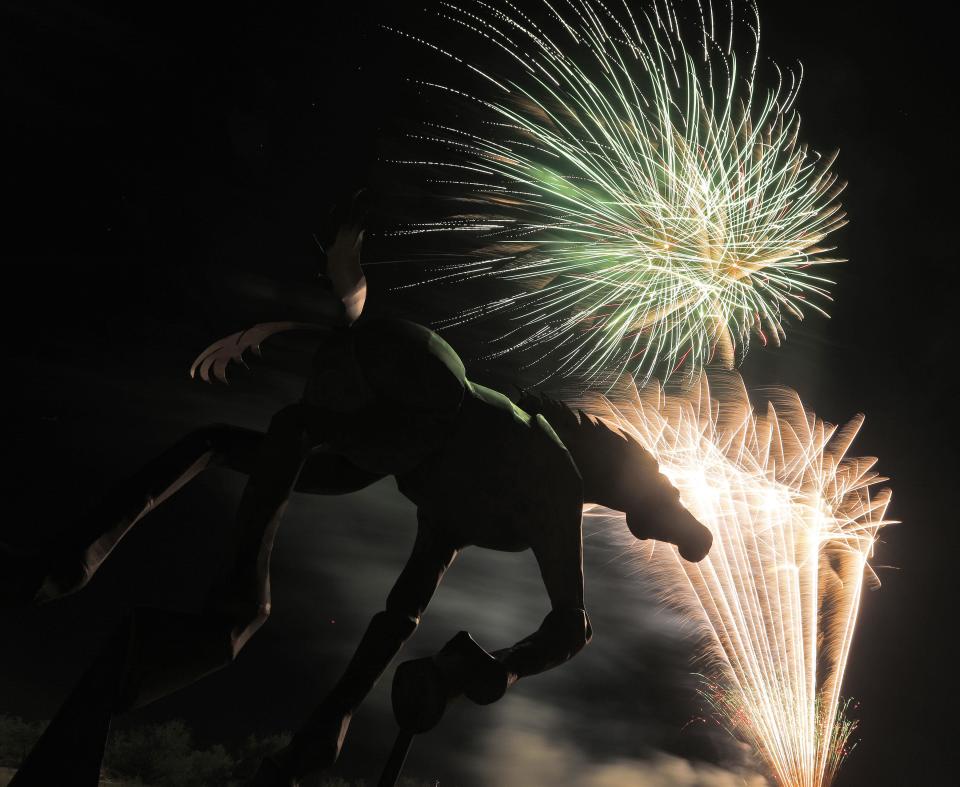 The fireworks display in Mackenzie Park helps top off multiple days of events and festivities during Lubbock's annual 4th on Broadway celebration.