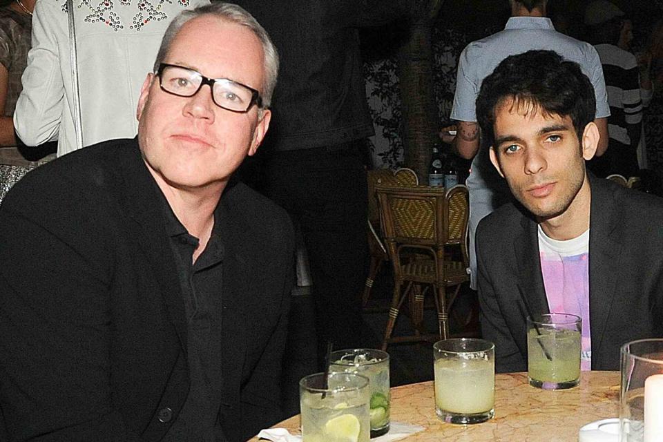 <p>Owen Kolasinski/BFA/Shutterstock</p> Bret Easton Ellis and Todd Michael Schultz.