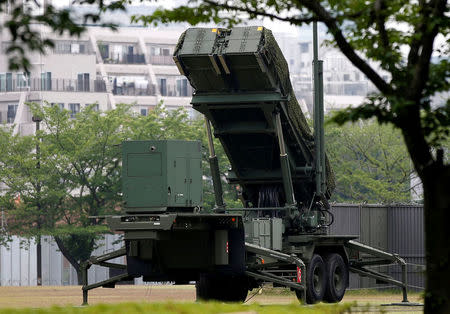 Patriot Advanced Capability-3 (PAC-3) missile is seen at the Defense Ministry in Tokyo, Japan, May 31, 2016 REUTERS/Toru Hanai