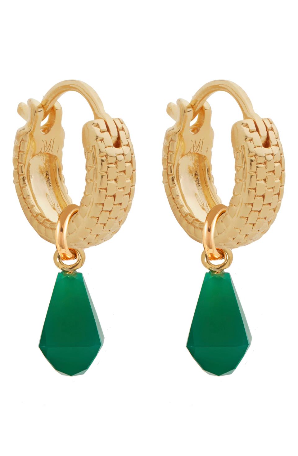 14) Monica Vinader x Doina Woven Huggie Hoop Earrings