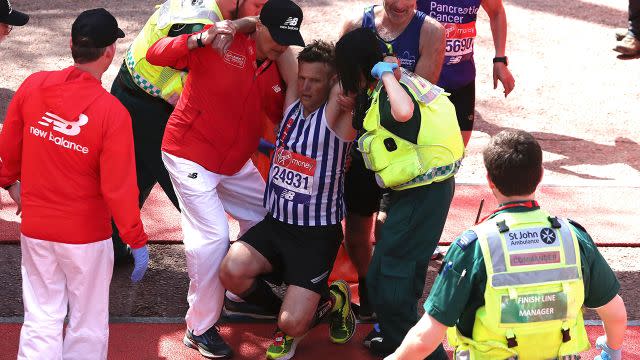 The temperature hit 23.2C near the finish line. Image: AFP