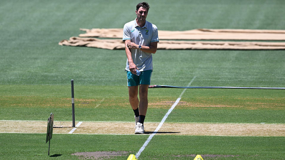 Pat Cummins, pictured here at the Adelaide Oval on Wednesday.