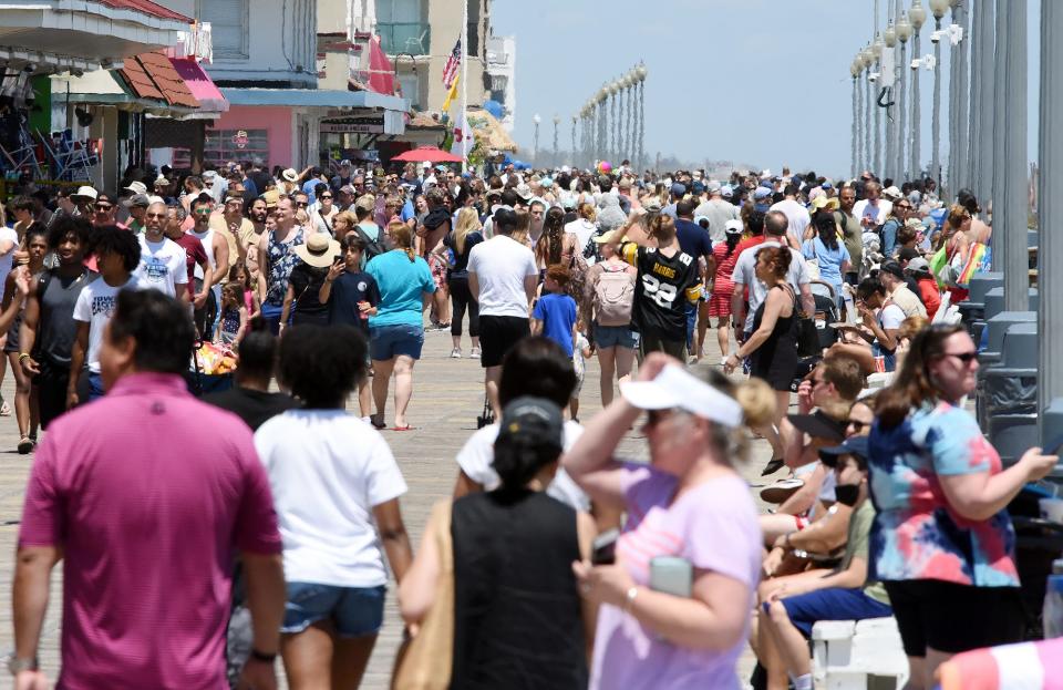 Memorial Day Weekend in Rehoboth Beach brought big crowds to the town's boardwalk and beach on Sunday, May 29, 2022.