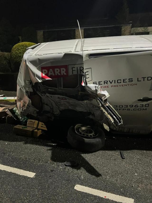 Lancashire Telegraph: Van written-off after crash in Darwen