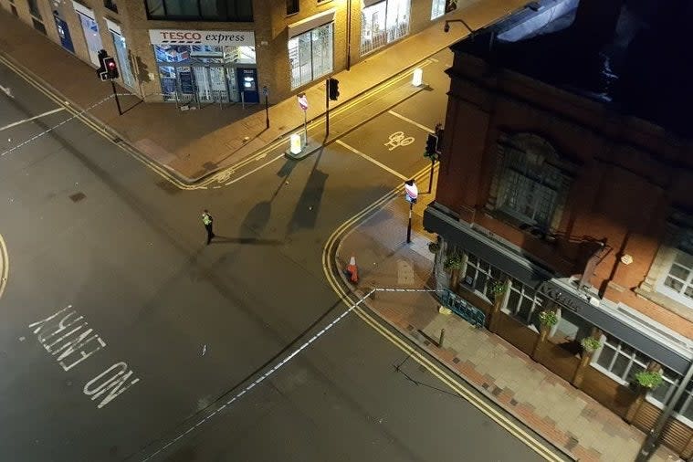 A crime scene in Birmingham (@ShaunInBrum/PA Wire)