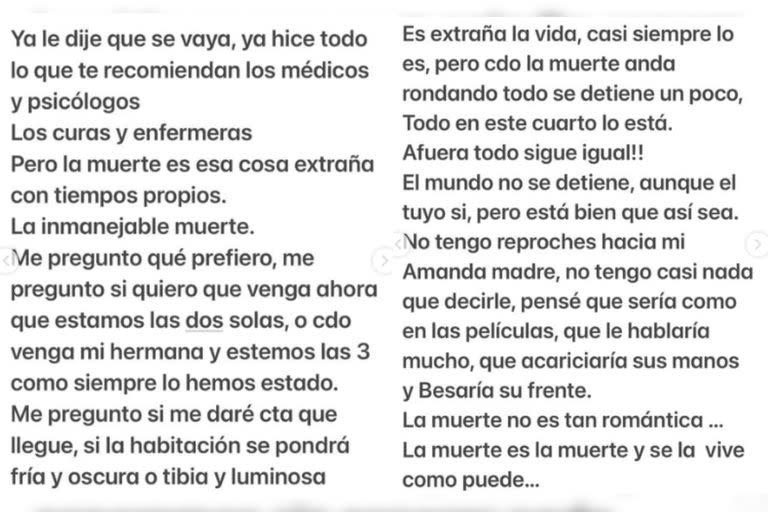 La conductora escribió una carta de despedida para su madre (Foto Instagram @soymaju)