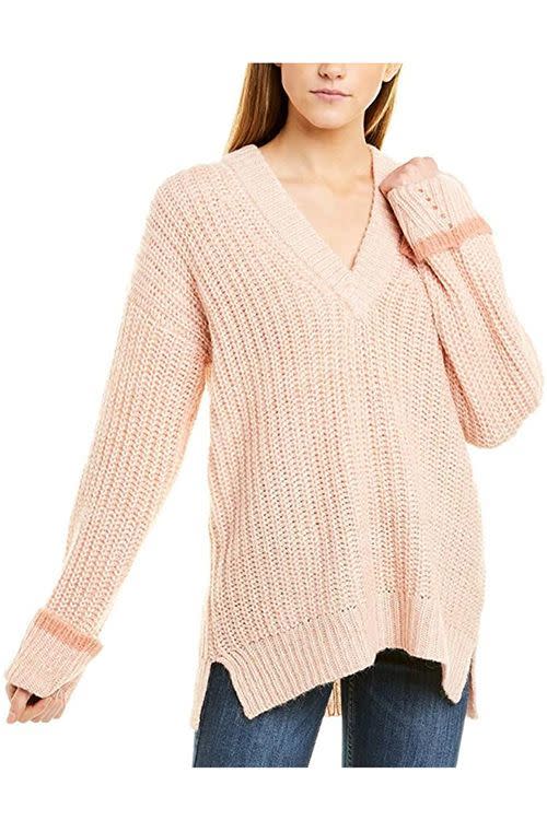 3) Joie Nebi Chunky Wool V-Neck Sweater