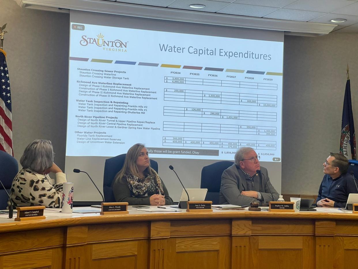 Staunton City Council reviewed the water and sewer funds on Thursday.