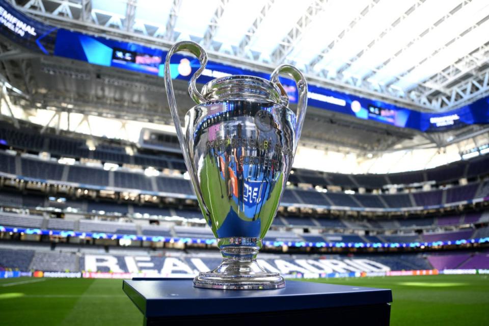 The Champions League trophy in the Santiago Bernabeu (Getty)