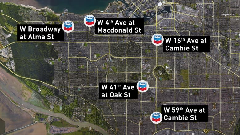 Pricey real estate fuels Chevron's decision to sell 5 more Vancouver locations