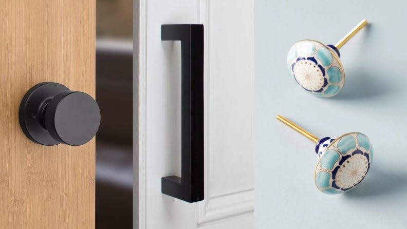 Credit:                      Wayfair / Anthropologie                                             You can create a sense of cohesion in the home by updating the drawer pulls, handles, and knobs across your cabinetry, so they seamlessly blend.