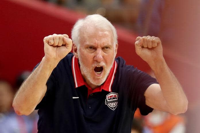 ▲東京奧運美國隊主帥Gregg Popovich。（圖／美聯社／達志影像）