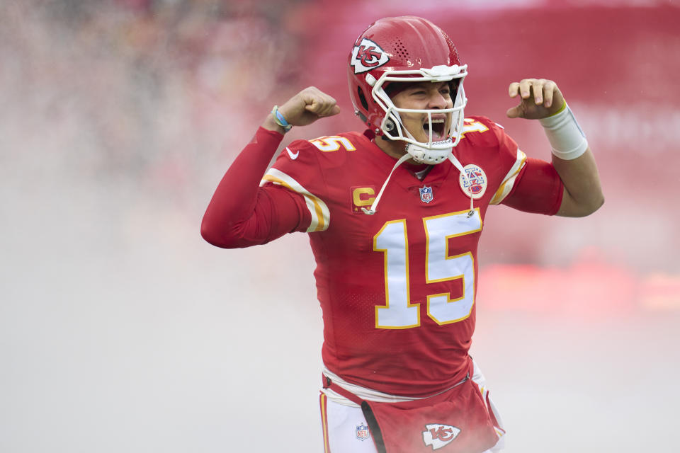 Patrick Mahomes and the Kansas City Chiefs start their season against the Detroit Lions on Thursday. (Photo by Cooper Neill/Getty Images)