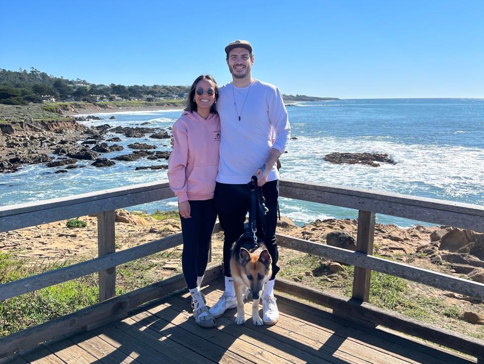 Desiree Chan and Lucas Marton at the beach