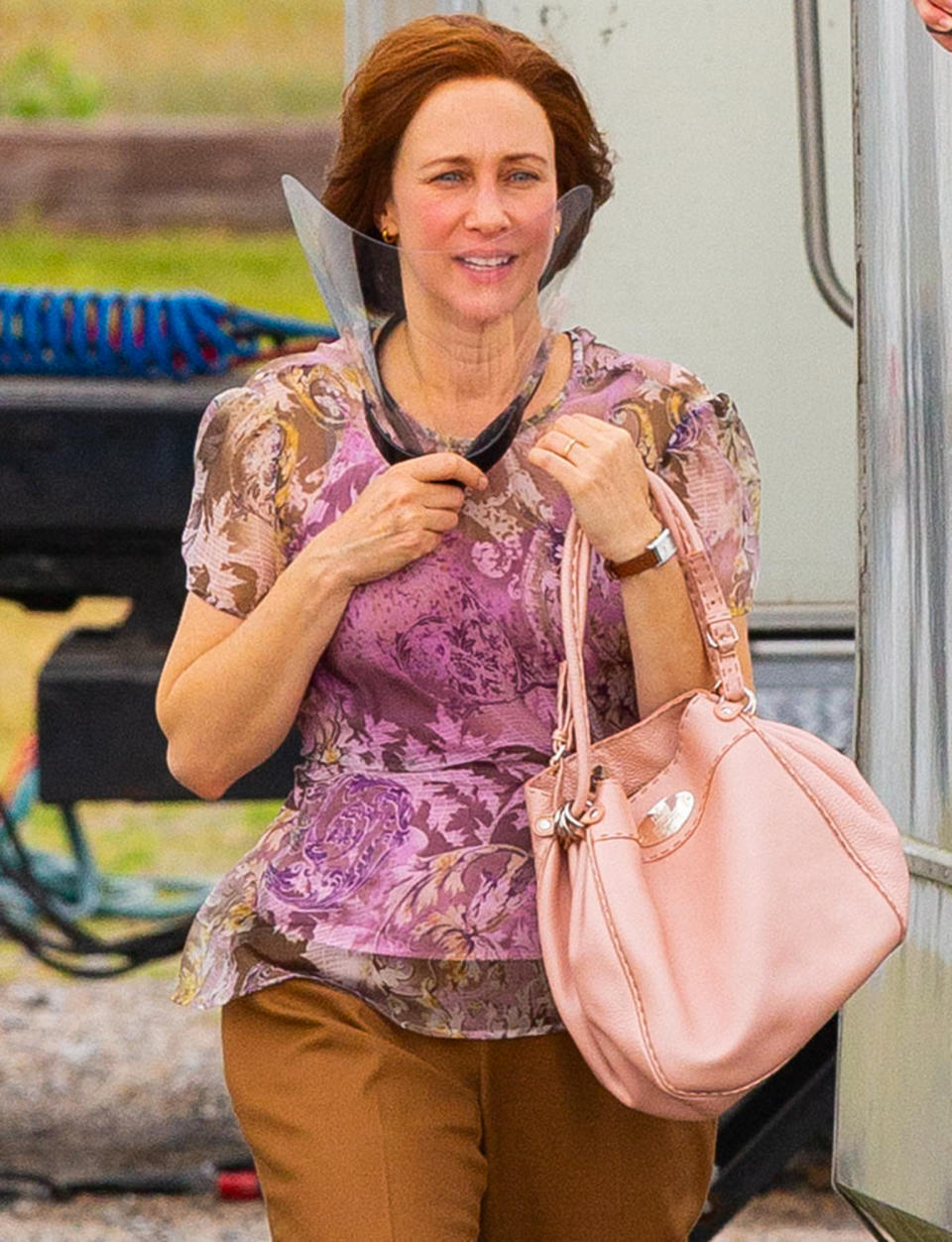 <p>Vera Fermiga is spotted for the first time on the set of Apple TV+'s limited series <em>Five Days at Memorial</em> as Dr. Anna Pou on Dec. 21.</p>