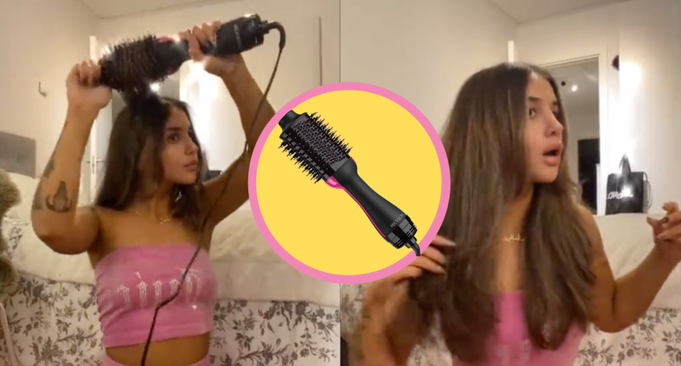 Here's why TikTok users are loving the Revlon One-Step Hair Dryer & Volumizer Hot Air Brush - and it's on sale for Cyber Monday.