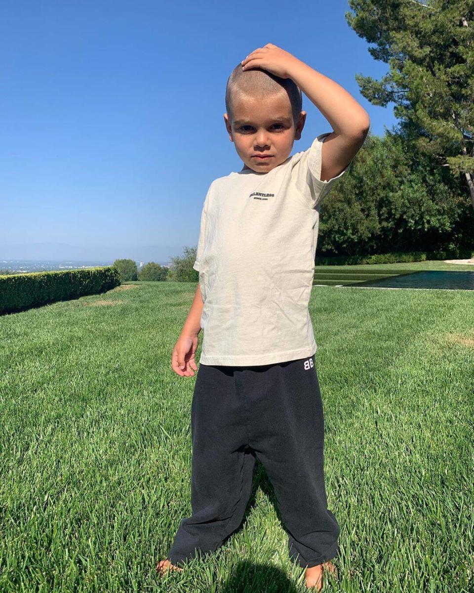 Kourtney Kardashians Son Reign Disick Shaves His Head And Shes Not Ok 