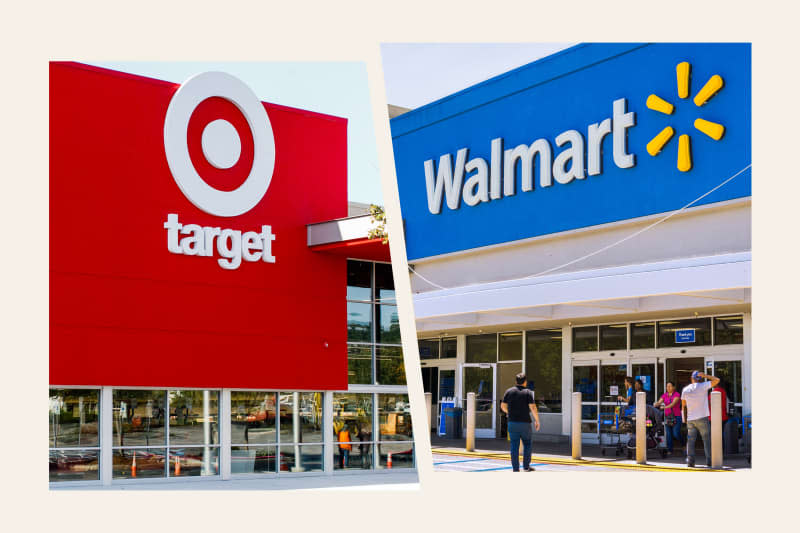Target and Walmart storefronts