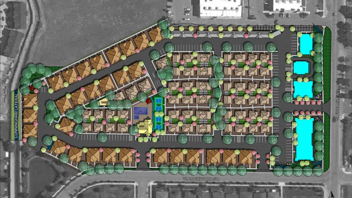 The proposed Alante Homes at Hazelwood Village would see 118 homes built in southwest Boise with 20,000 square feet of commercial on the right hand side of the property.
