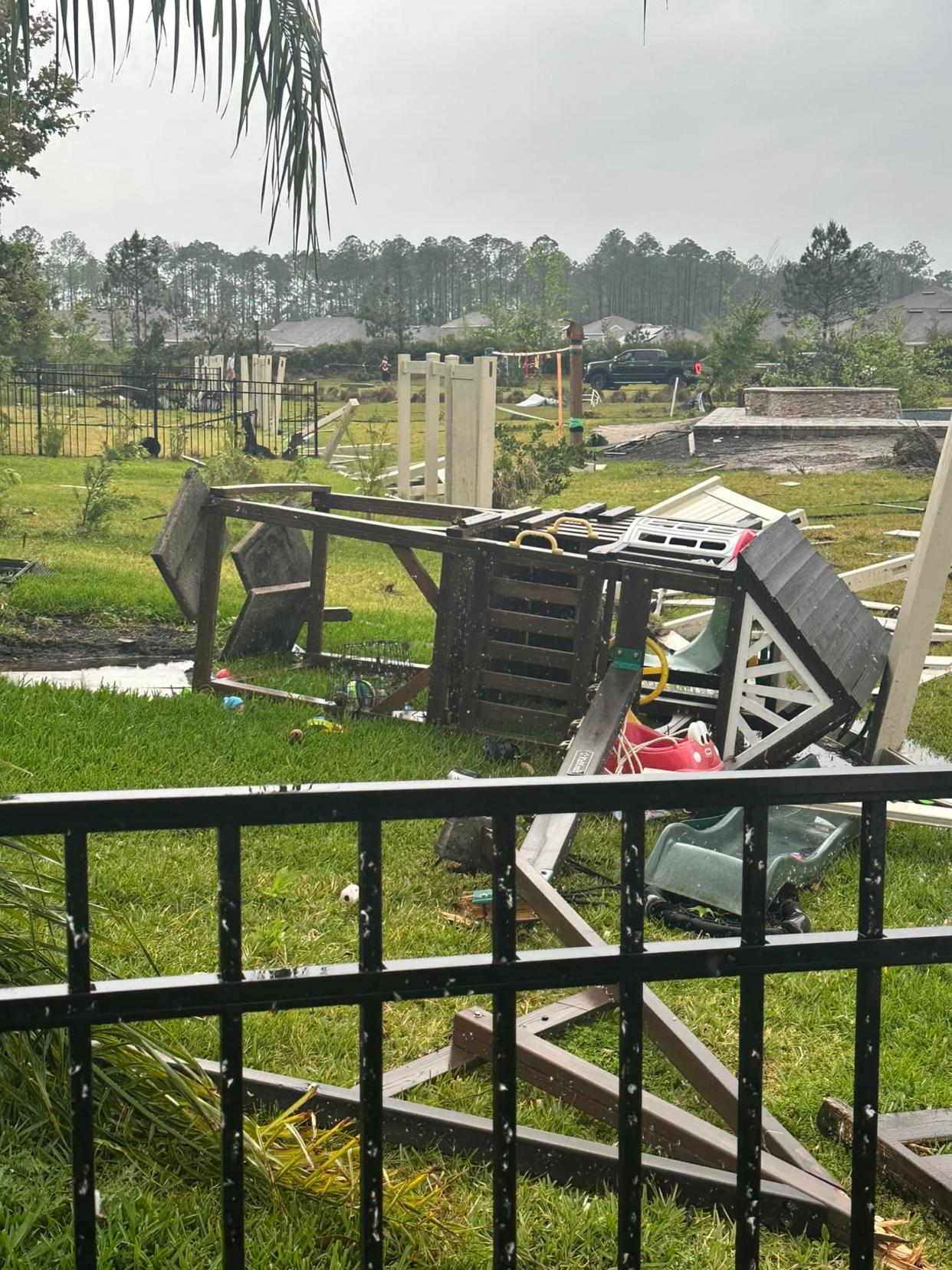 A tornado was reported in the Trailmark subdivision near World Golf Village in St. Augustine on Thursday.