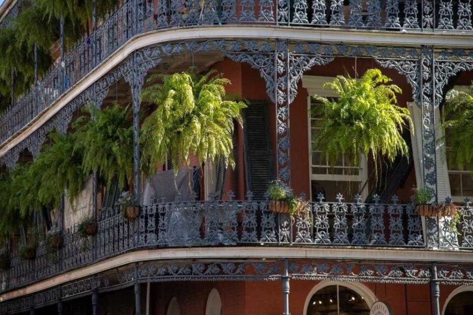 Architecture in the French Quarter, New Orleans.