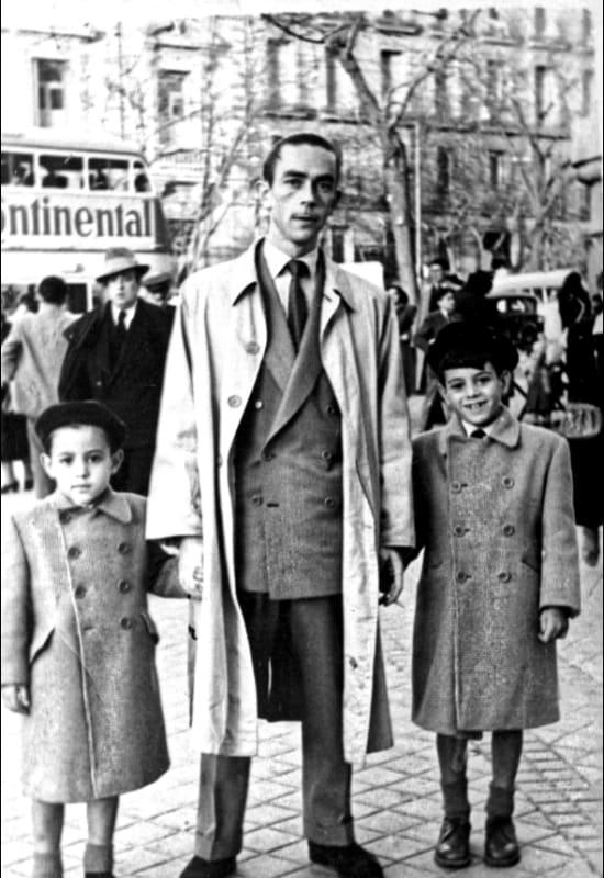 Julio Iglesias Puga ​y sus hijos Julio y Carlos