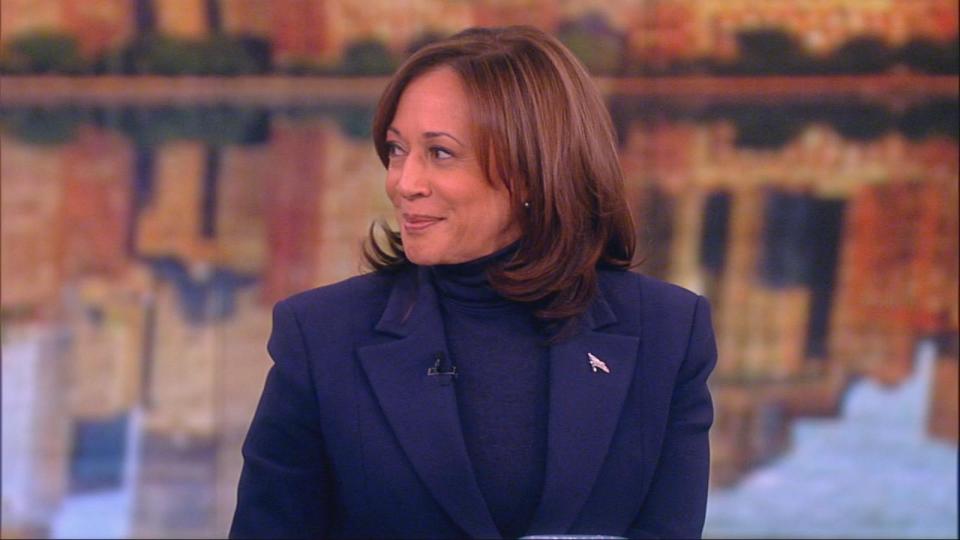 PHOTO: Vice President Kamala Harris speaks on 'The View' on Jan. 17, 2024. (ABC News)