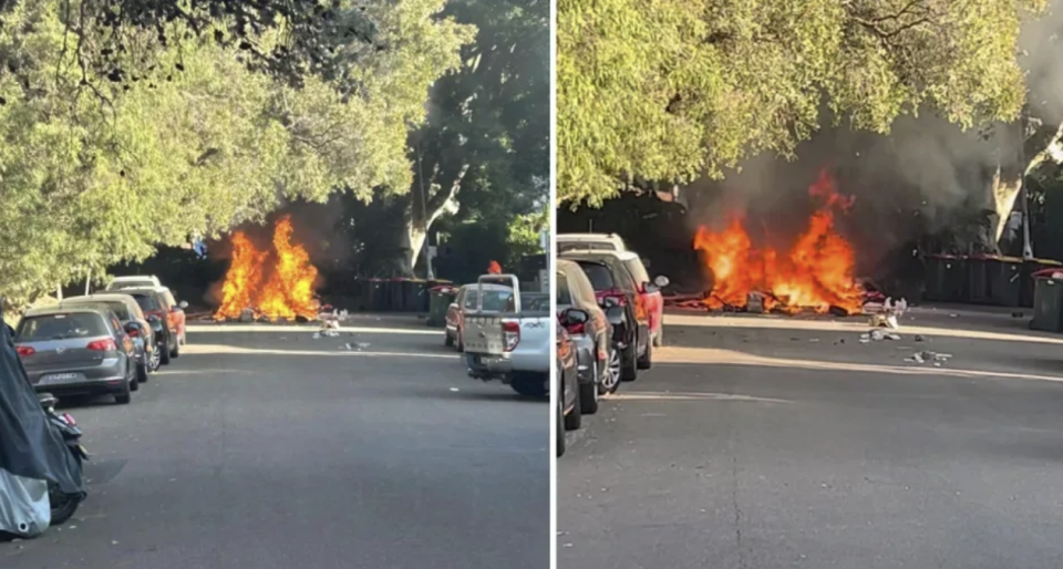 A garbage truck caught fire in Bondi after a battery-powered device was dumped amongst regular rubbish. 