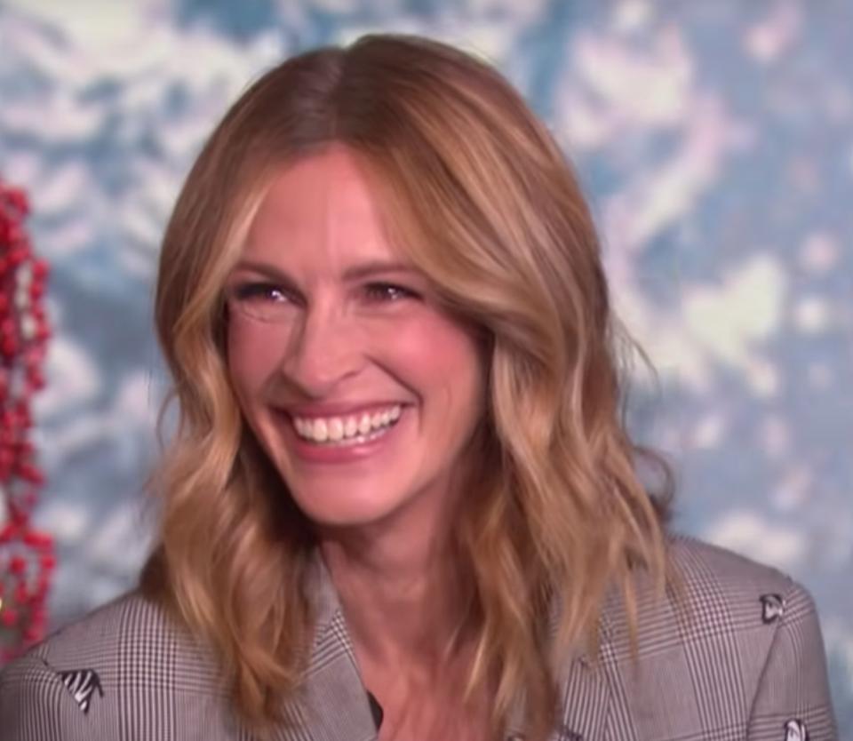 Julia Roberts smiles during an appearance on "The Ellen DeGeneres Show"