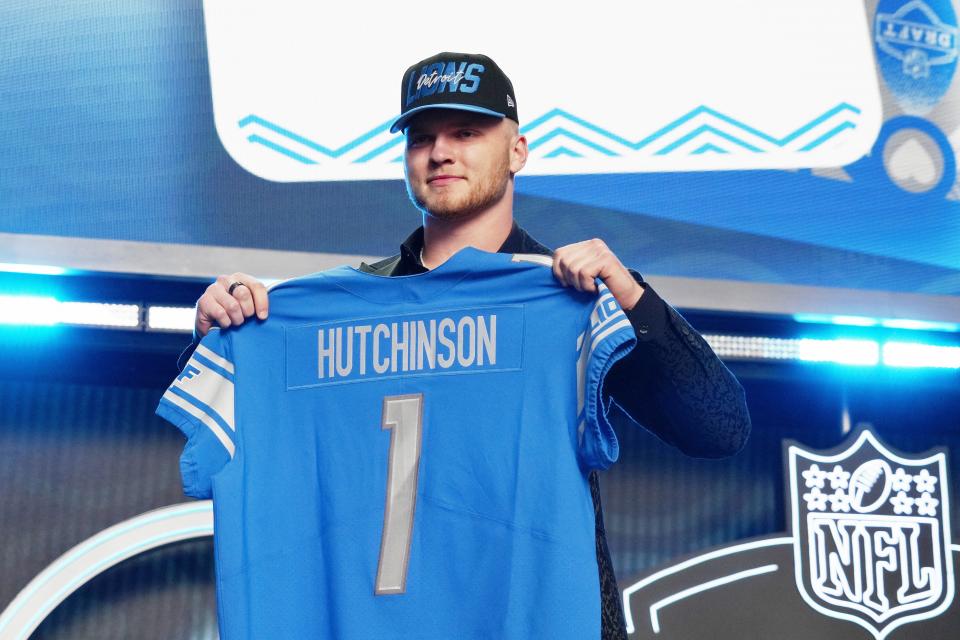 Michigan defensive end Aidan Hutchinson was the No. 2 overall pick to the Detroit Lions.