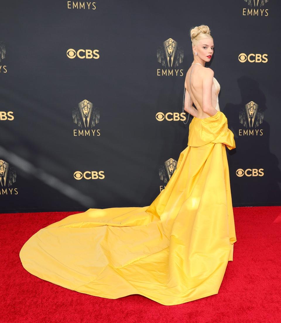 Anya Taylor Joy wears Dior at 2021 Emmy Awards (Getty Images)