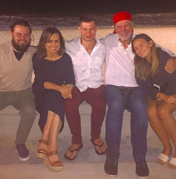 Lisa and husband Pete with their three children – Jake, 23, Louis, 21 and 20-year-old Billi – earlier this year. Source: Instagram/lisa_wilkinson