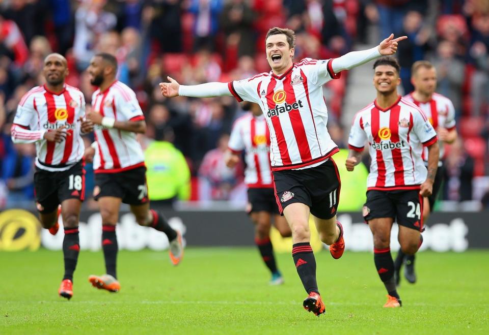 Adam Johnson celebrates a goal for Sunderland in 2015 (Ian MacNicol/Getty Images)