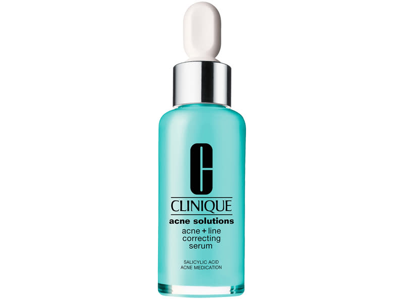 <p>"I’m still sort of battling leftover teenage acne (at the ripe old age of 28), but am at the point where I need to start thinking about preventative anti-aging. This serum addresses all of my hangups, and my skin practically drinks the stuff in. I like how it’s not too drying, which is typical of some acne serums, but is potent enough to fade any fine lines that fuel my paranoia." -Marianne Mychaskiw, Associate Beauty Editor</p><p>Buy it <a rel="nofollow noopener" href="http://click.linksynergy.com/fs-bin/click?id=93xLBvPhAeE&subid=0&offerid=429865.1&type=10&tmpid=10002&RD_PARM1=http%253A%252F%252Fwww.sephora.com%252Facne-solutions-acne-line-correcting-serum-P407040&u1=ISELeditorserums" target="_blank" data-ylk="slk:here;elm:context_link;itc:0;sec:content-canvas" class="link ">here</a> for $45.</p>